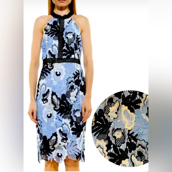 Alexia Admor Dresses & Skirts - Alexia Admor NWT Celine Crochet Lace Sleeveless Dress Eyelet Blue Shades SIZE 12